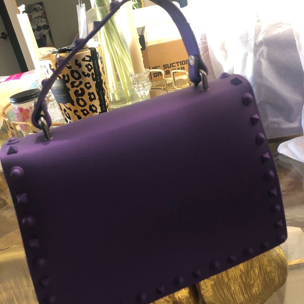 ⭐️Purple Jelly Spiked Bag⭐️ - Picture 7 of 8